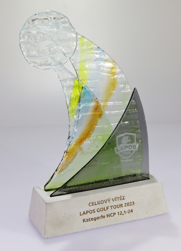 skleněné trofejeVítězné trofeje pro Lapos Golftour